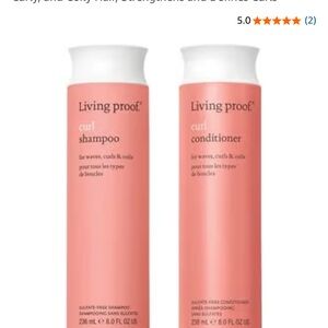 Living Proof Curl Shampoo and Conditioner Travel Size 1oz each Set